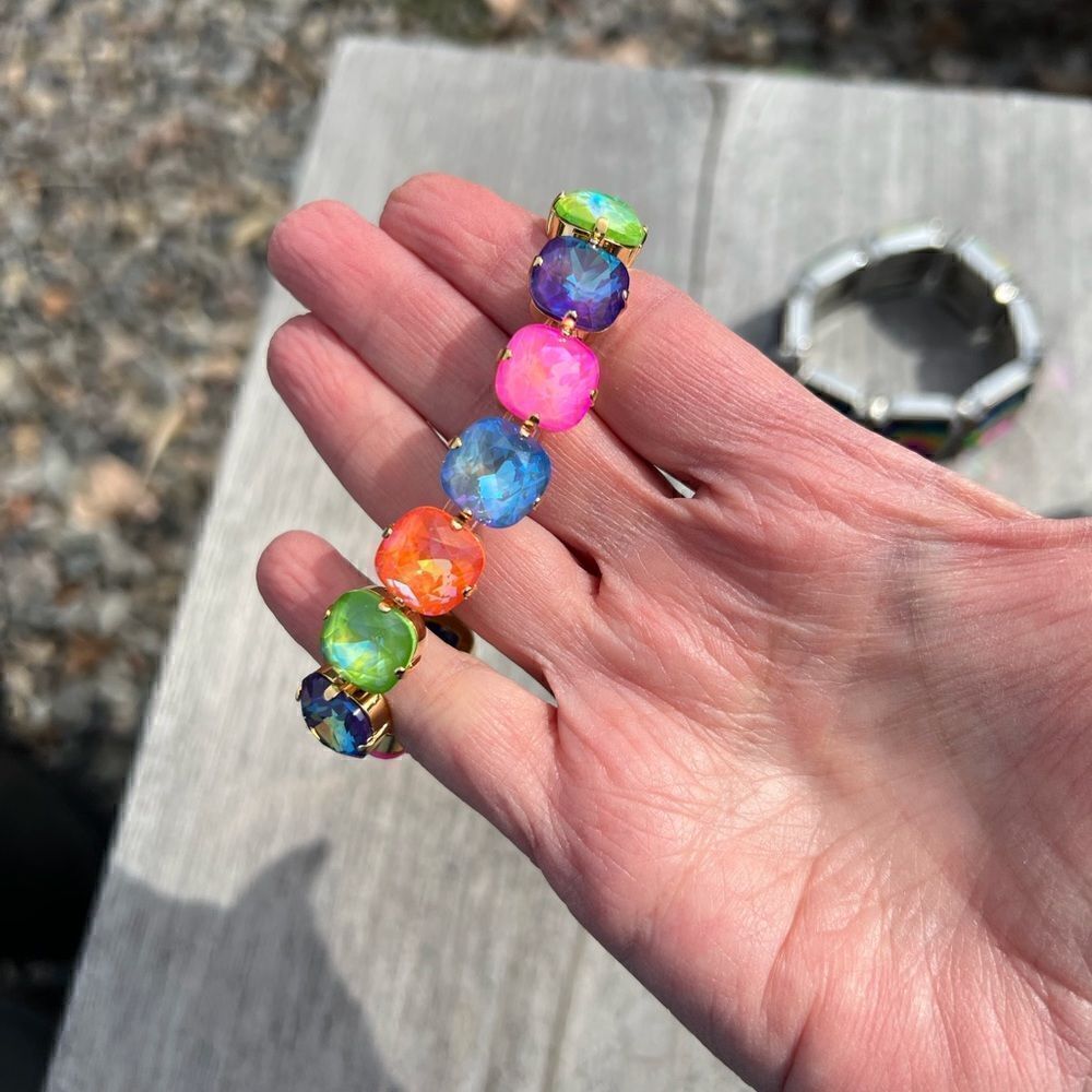 Handcrafted bracelet with Swarovski crystal - Picture 2 of 5